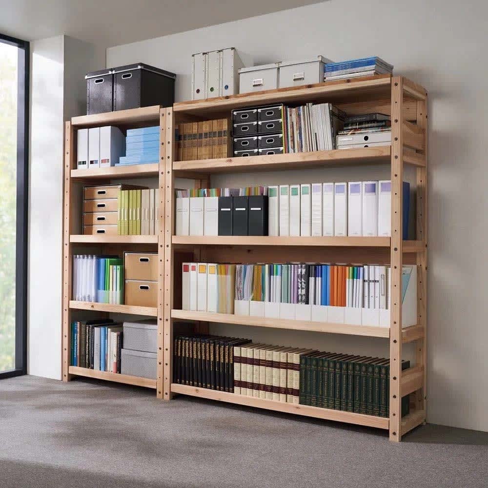 日田杉 天然木頑丈ラック ハイタイプ 幅90cm 通販 - ディノス