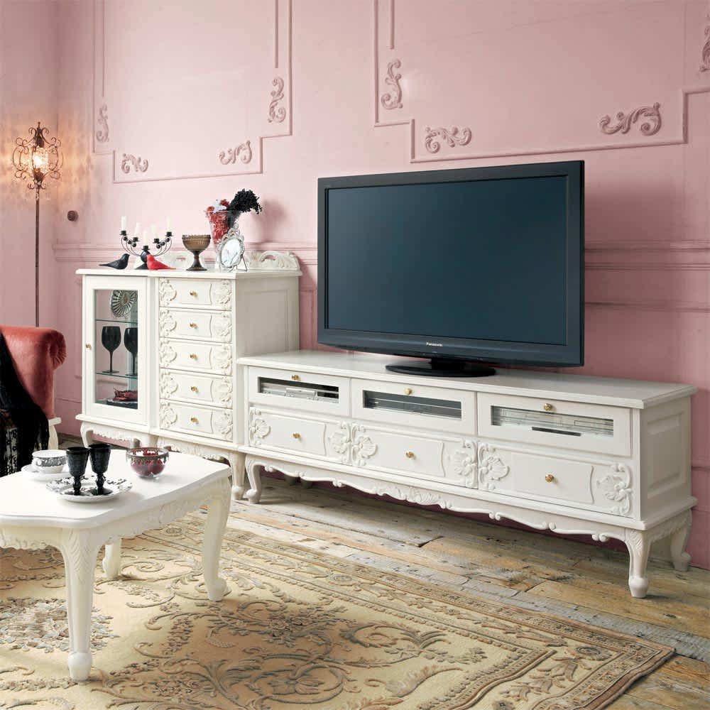 アンティーククラシックシリーズ アンティーク風テレビ台 幅154cm 通販