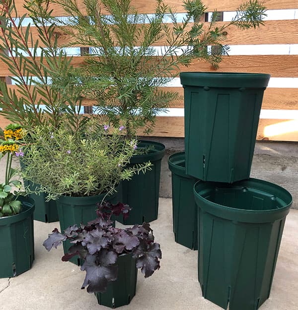 園芸ネット本店｜スリット鉢4号ロングタイプCSM-120L（モスグリーン