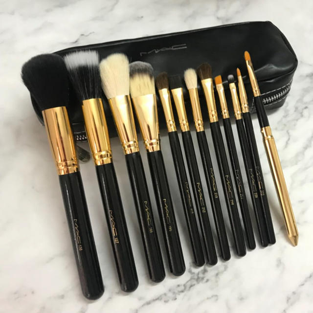 MAC - 新品未使用 MAC メイク ブラシ 12本セット ブラシセット ポーチ