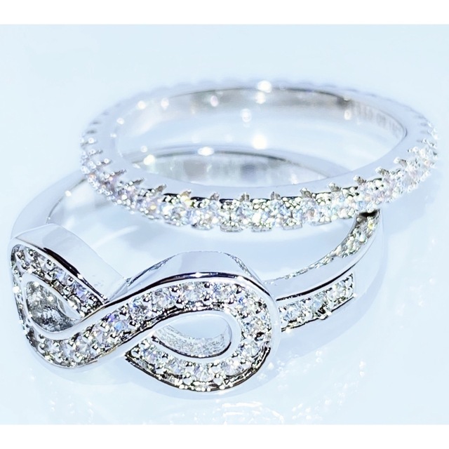 二本セット安室奈美恵ちゃんフルエタニティインフィニティリング指輪の