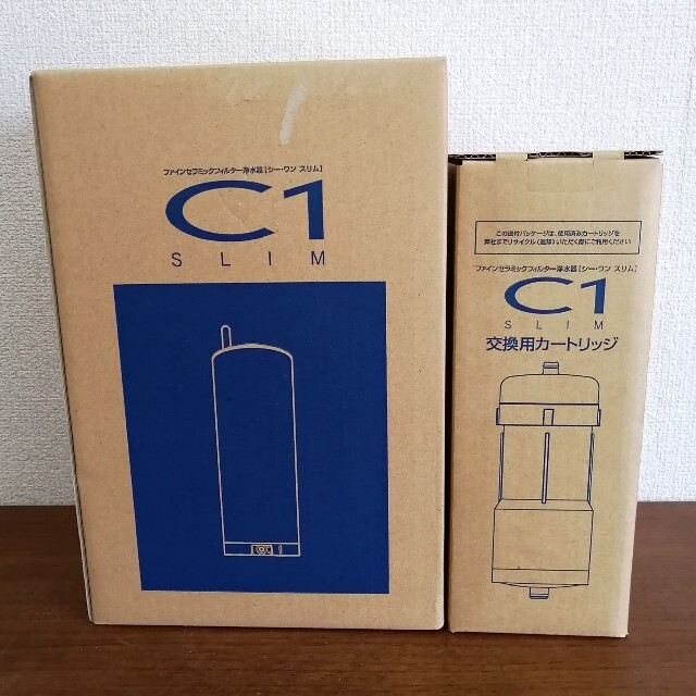 未使用 日本ガイシ 浄水器 C1 SLIM CW-401C 予備カートリッジ付属の
