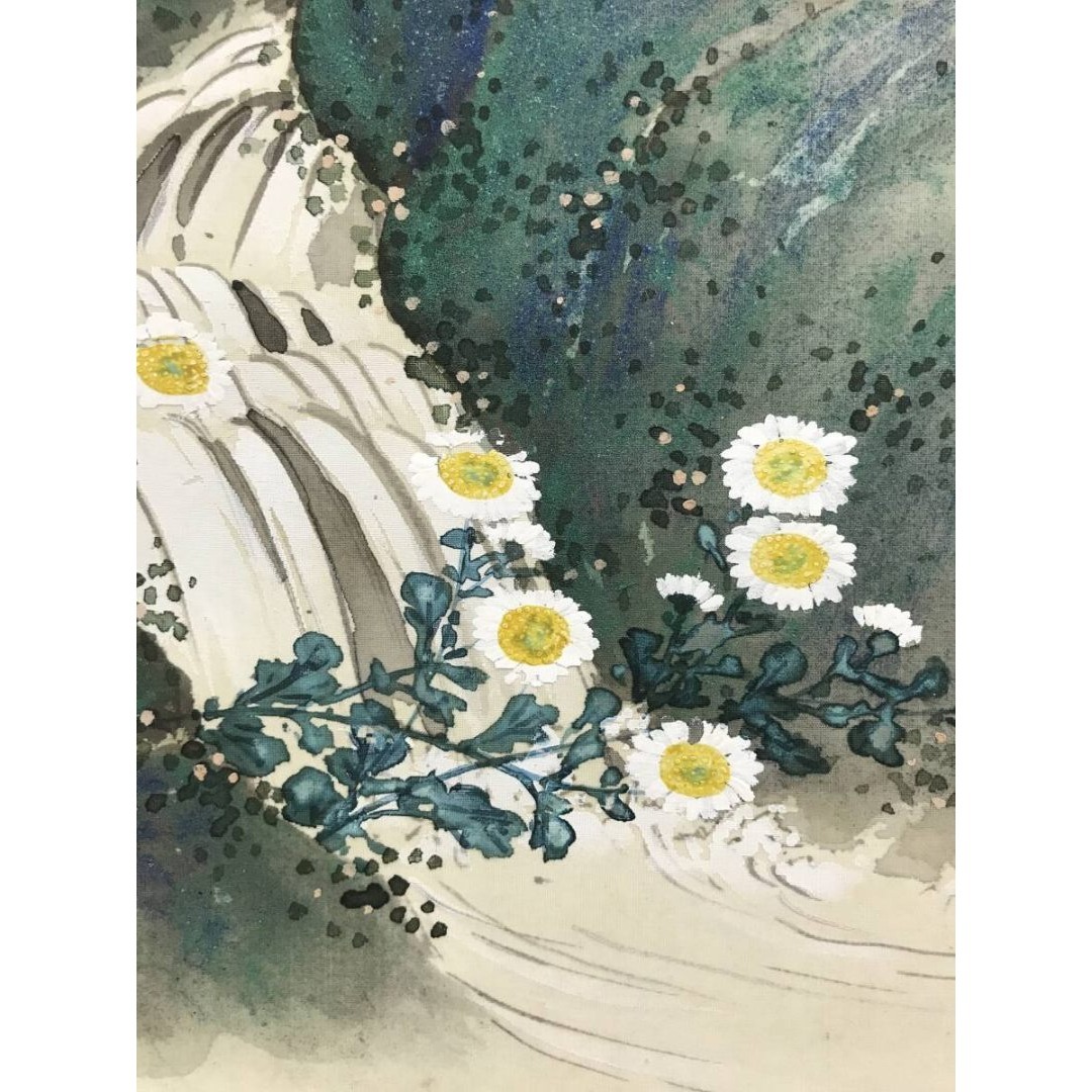 真作/稲廼舎種磨/牧田種麿/菊慈童/人物図/掛軸☆宝船☆AK-288の通販は