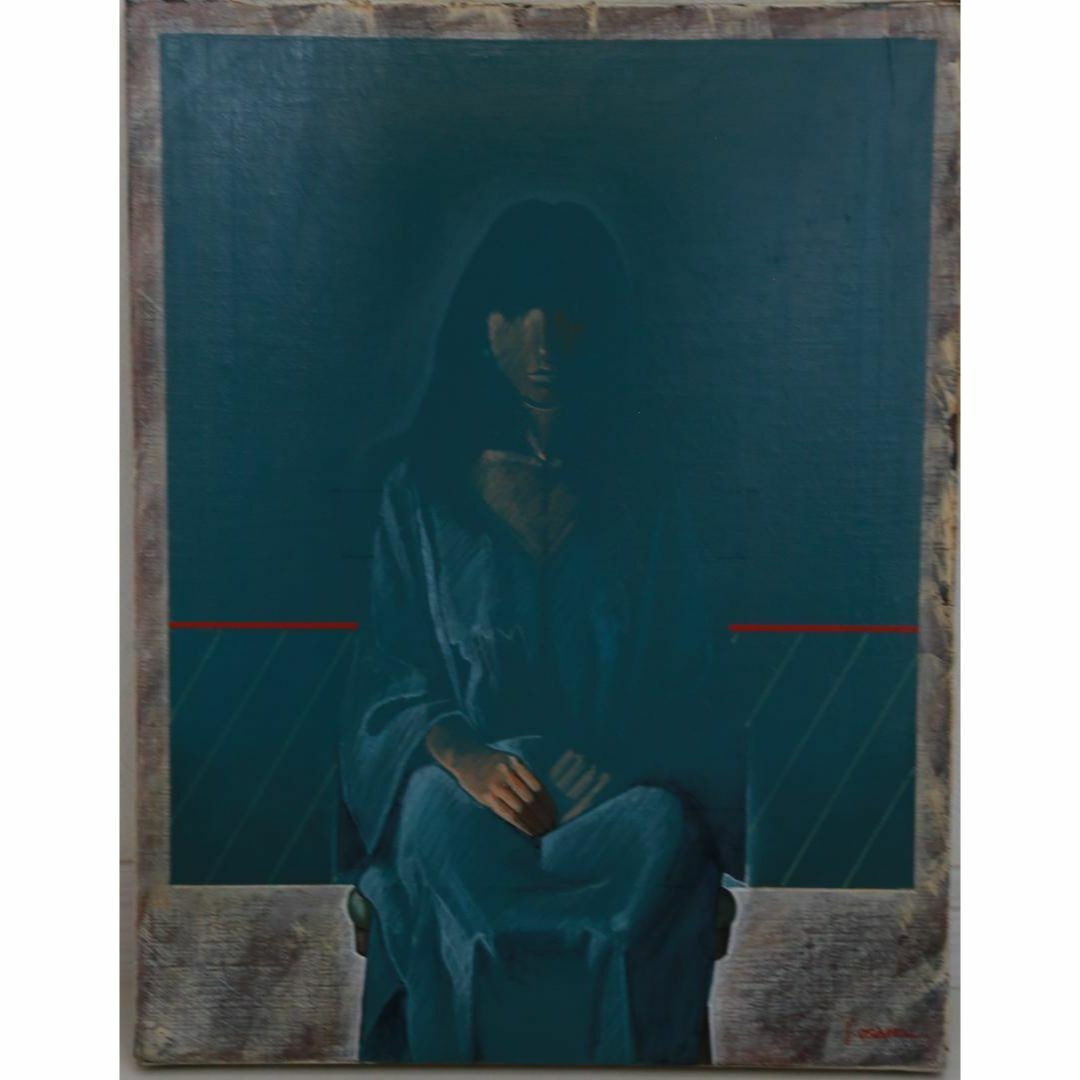 白川治モダンな具象絵画3点セット肉筆画・真筆保証・現代アート