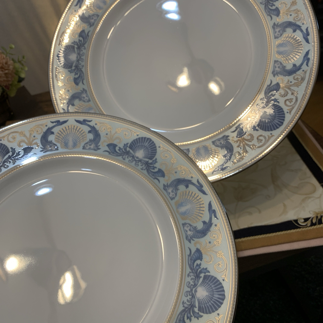 希少 ウェッジウッド ドルフィン プレート 27cm ディナープレート 6枚