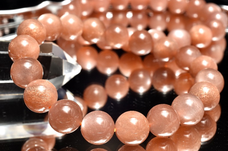 まろやか質感 サンムーンストーン 10mm ブレスレット 1個売り _BG5618