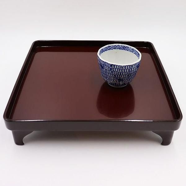 輪島塗栗色脚付膳 一人用和モダン漆器 飾り台にも最適
