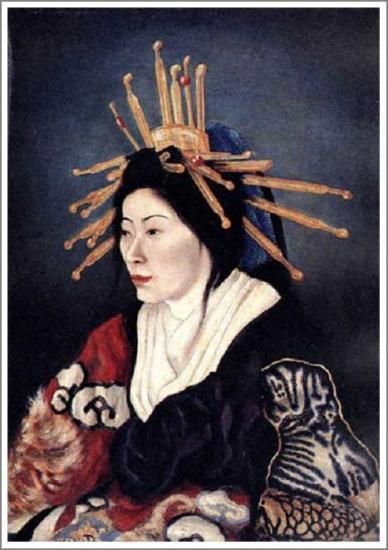 高橋由一【花魁】 - 手描き 絵画（油絵複製画）販売のアート名画館