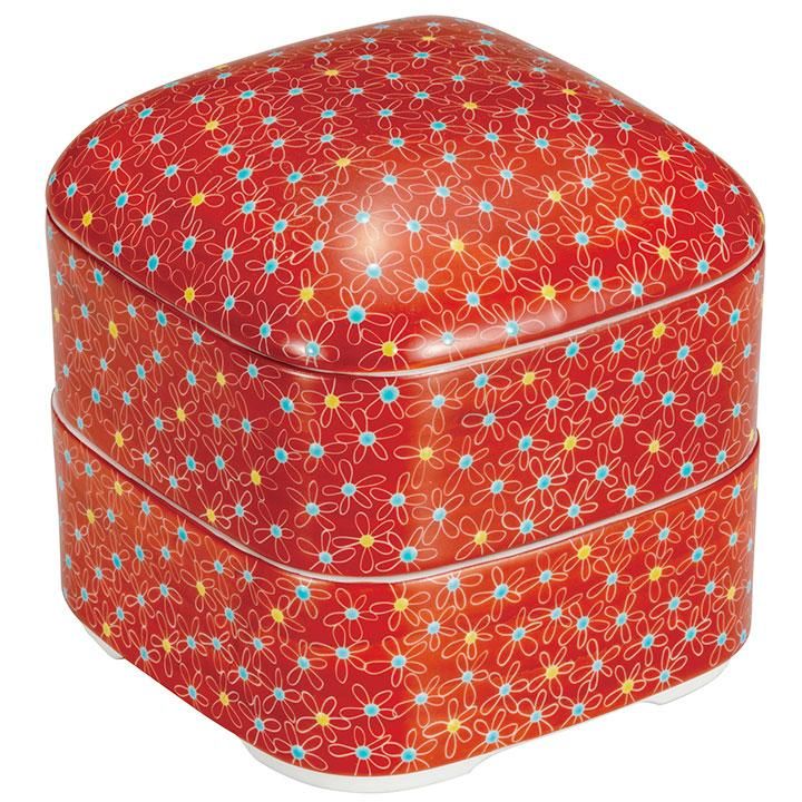 色絵三段重箱/青郊窯