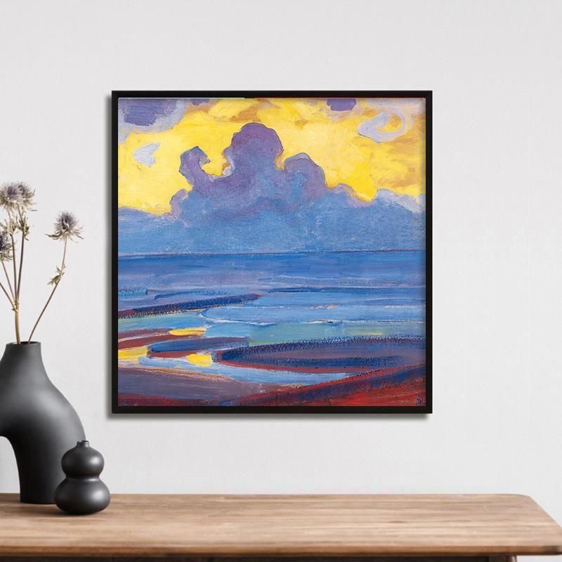 海辺の情景 | モンドリアンアート - ROSSO GRAFICO