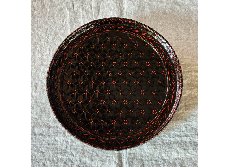 亀甲丸盆（9寸） | 【公式】井上らんたい漆器