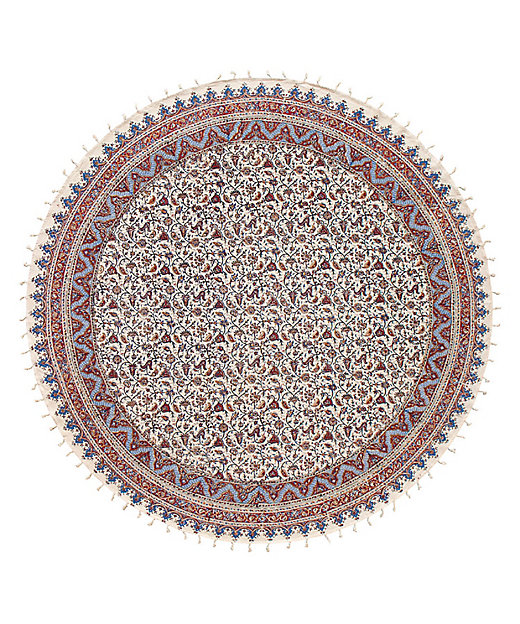 ☆手染めペルシャ更紗（マルチカバー）150cm円形 3 | 三越伊勢丹