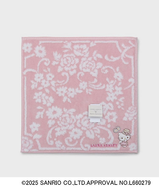 サンリオキャラクターズ コラボ】ハローキティ＆花 タオルハンカチ