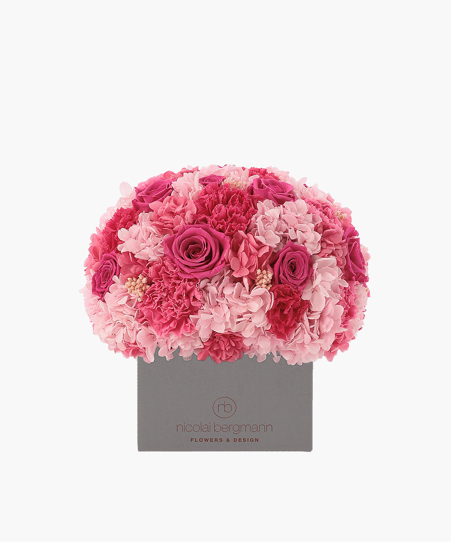 プリザーブドフラワーアレンジメント（ピンク・手提げあり） | Nicolai