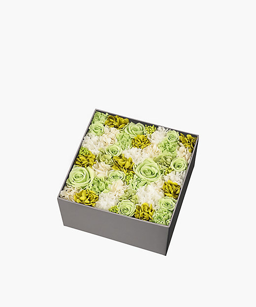 プリザーブドフラワーボックス（ホワイト・手提げあり） | Nicolai