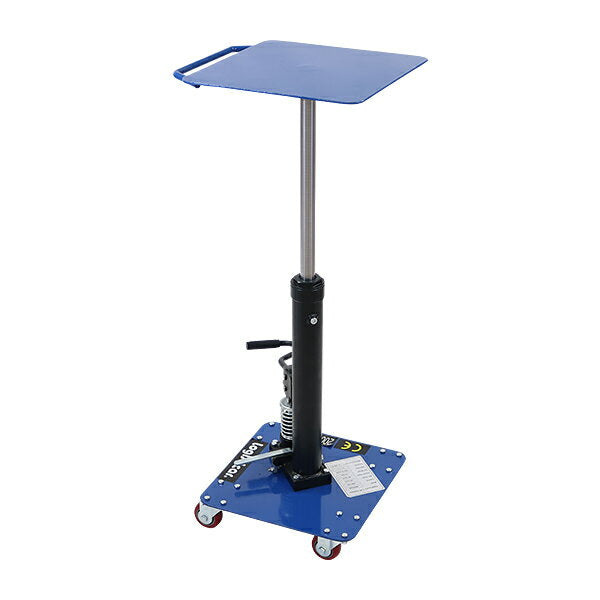 油圧式昇降作業台 昇降スタンド 耐荷重約90kg 青 油圧式 昇降式作業台