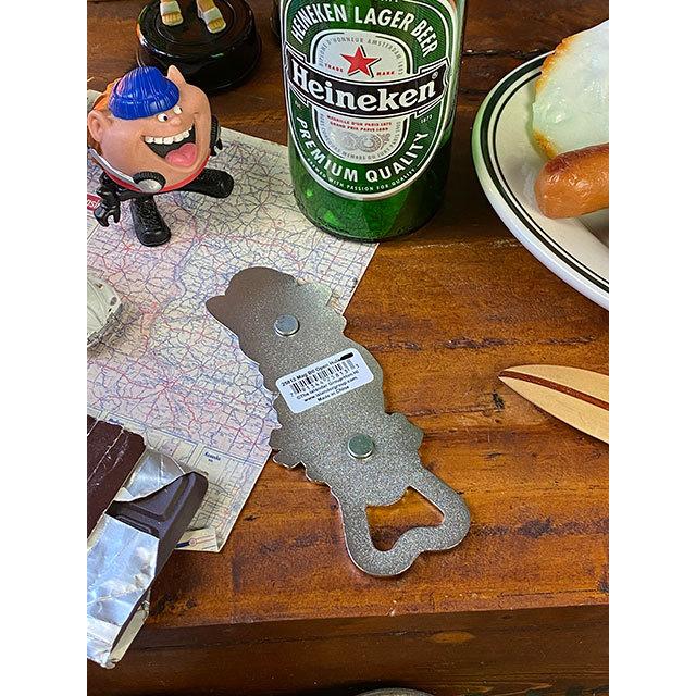 ヴィンテージフラガール メタル製ボトルオープナー マグネット付き