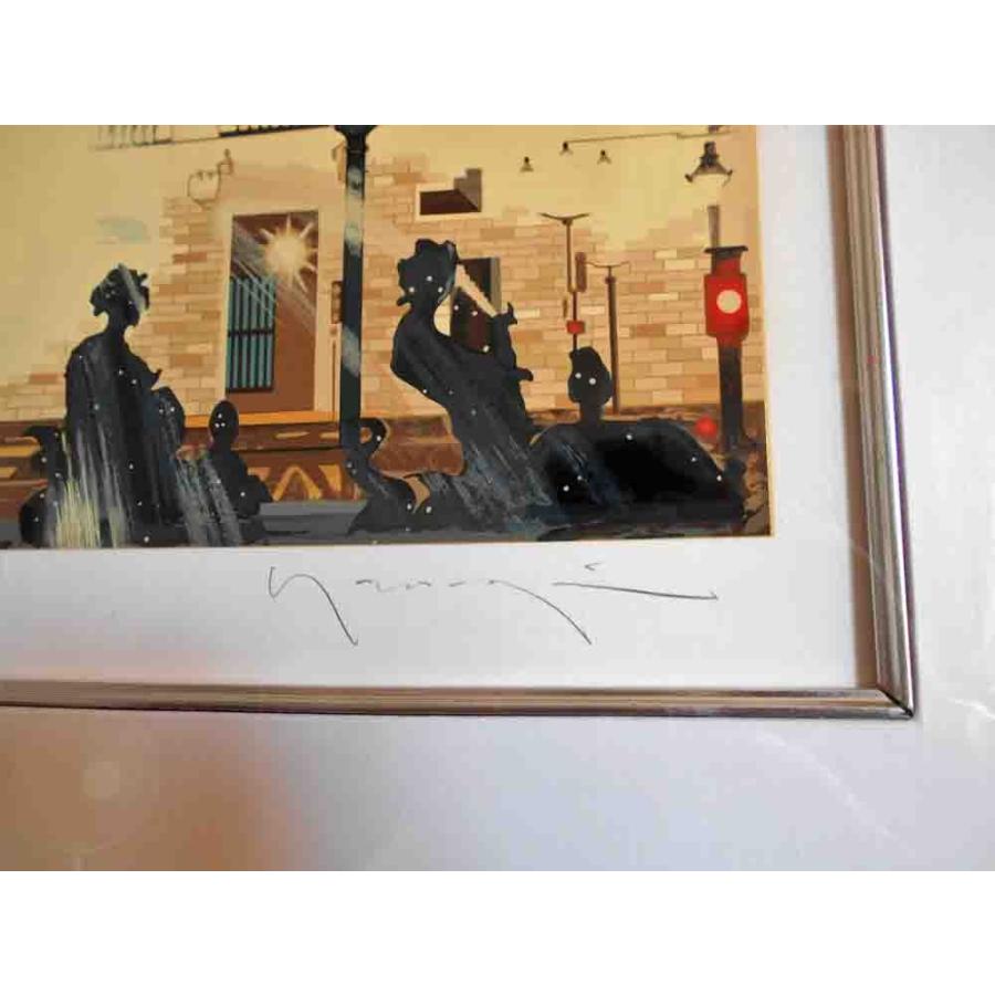 絵画 ヒロ、ヤマガタ コンコルド広場の噴水 版画 シルクスクリーン