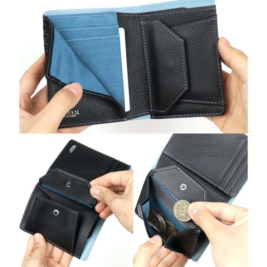 NICOLE（ニコル） 二つ折り財布 薄型 縦型 SLIM スリム ダスティ