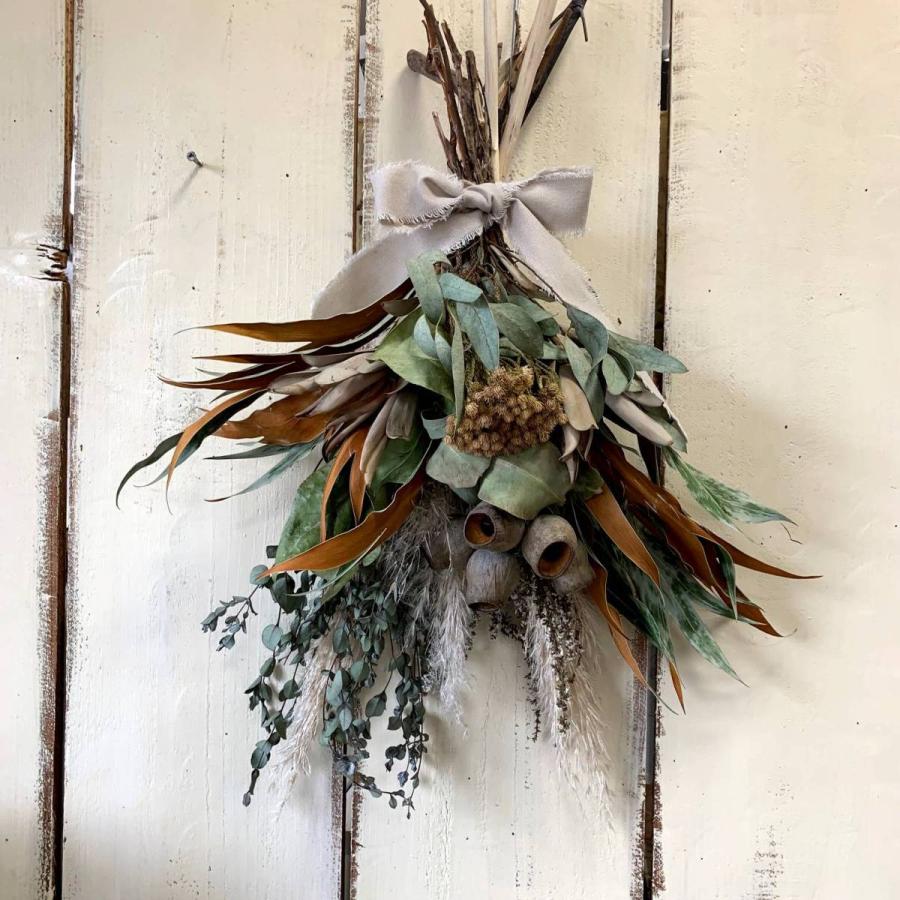 ドライフラワー スワッグ 花束 ブーケ ユーカリベルガムナッツ