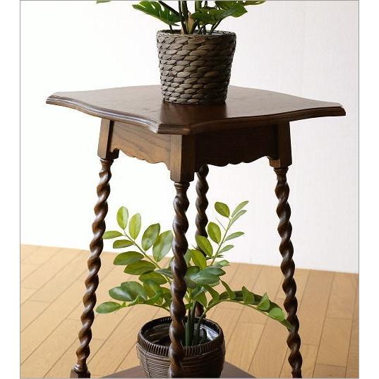 花台 木製 おしゃれ 室内 玄関 アンティーク フラワースタンド 花瓶台