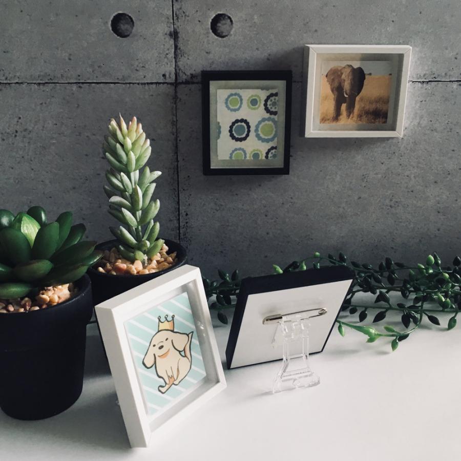 額縁マグネット 10個入 ミニ額縁 フレーム マグネット 無地 パーツ5点