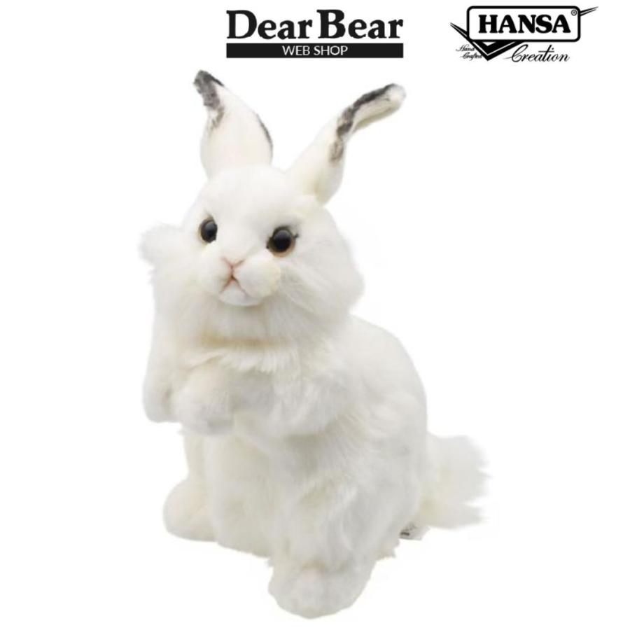 HANSA BH3313 シロウサギ しろうさぎ 白兎 ぬいぐるみ リアル : Dear