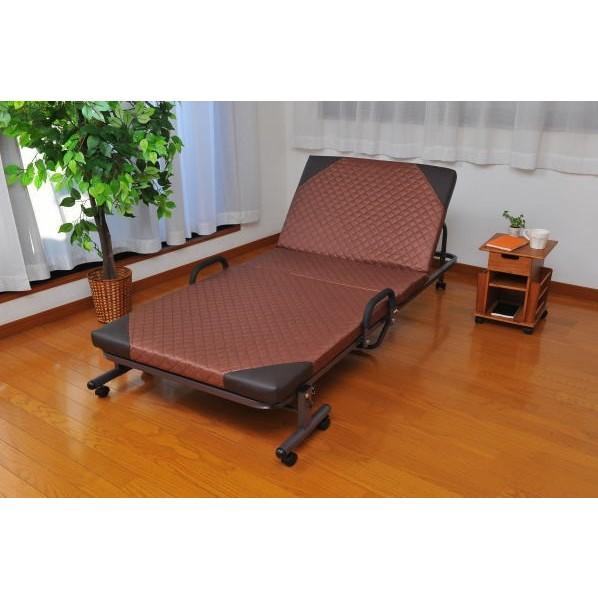 谷村実業 14段リクライニングベッド ブラウン(BR) TAN-698 : DIY