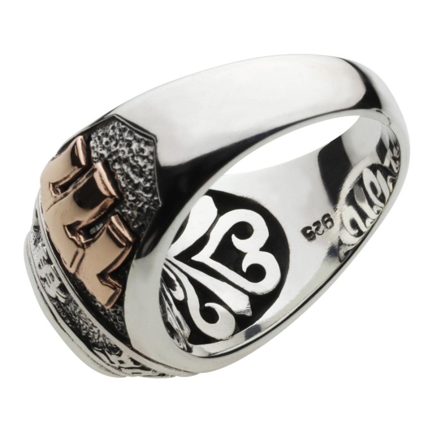 ルチルクォーツ シルバーリング 指輪 メンズ スロット ドル袋 ダラー