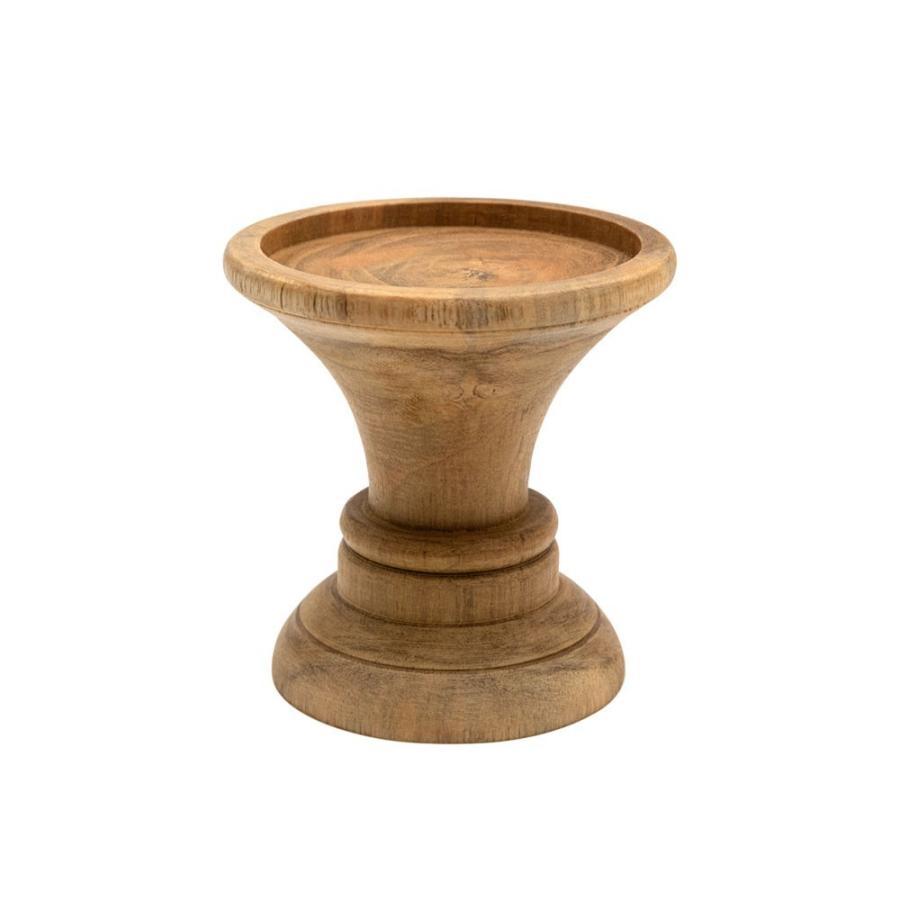 キャンドルホルダー キャンドルスタンド 木 木製 チークウッド 小物