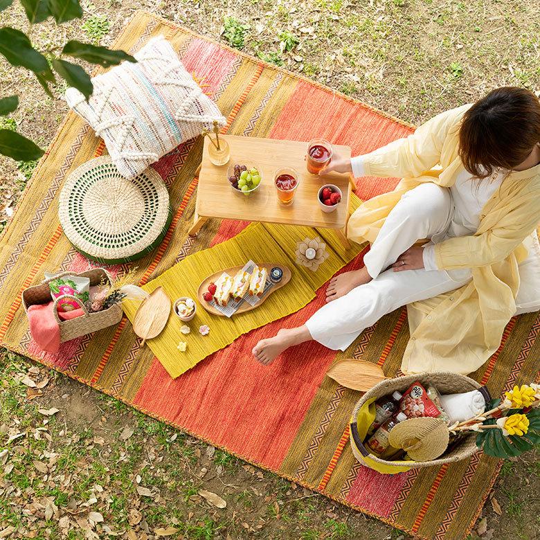 バンブー テーブル 60 竹 ロー サイド 折りたたみ アウトドア