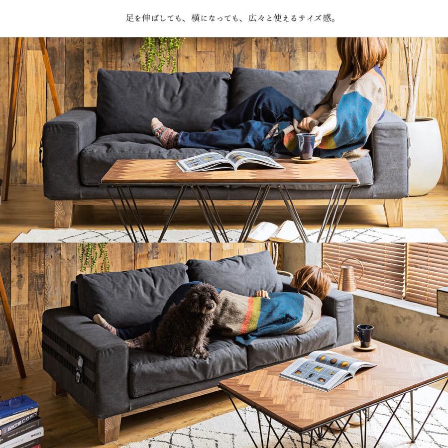 ソファー ソファ 2人掛け 関家具 おしゃれ キャンバス生地