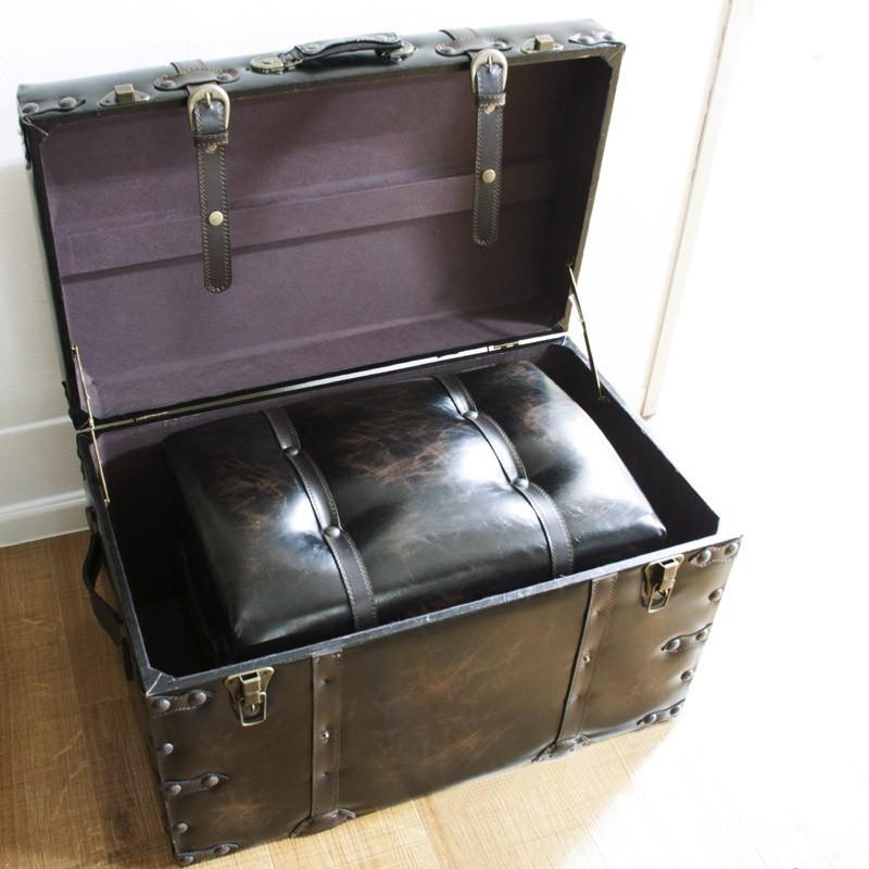 東谷 収納スツール ボックス 2個セット 収納ボックス レザー