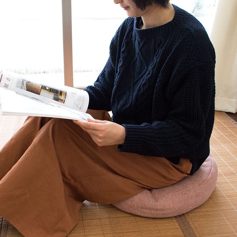 クッション 45R×12cm ラウンド フロアクッション インド綿100％ 丸型