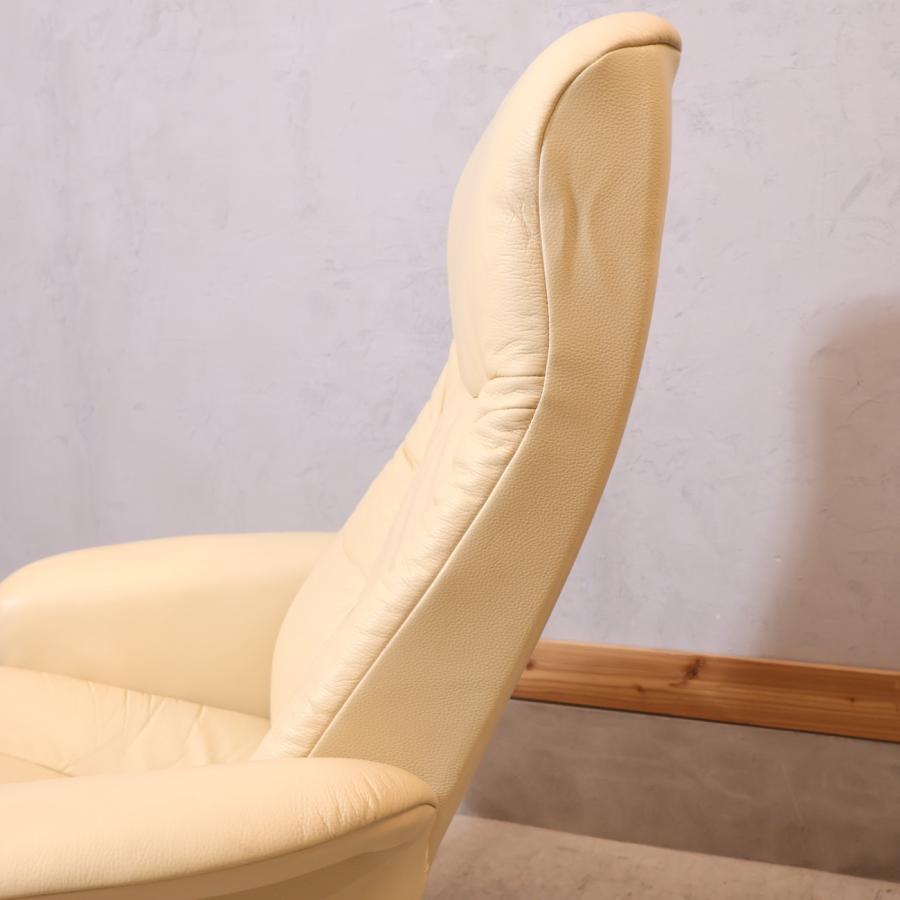 Hjellegjerde イエリアーダ 本革 リクライニングチェア オットマン 1P