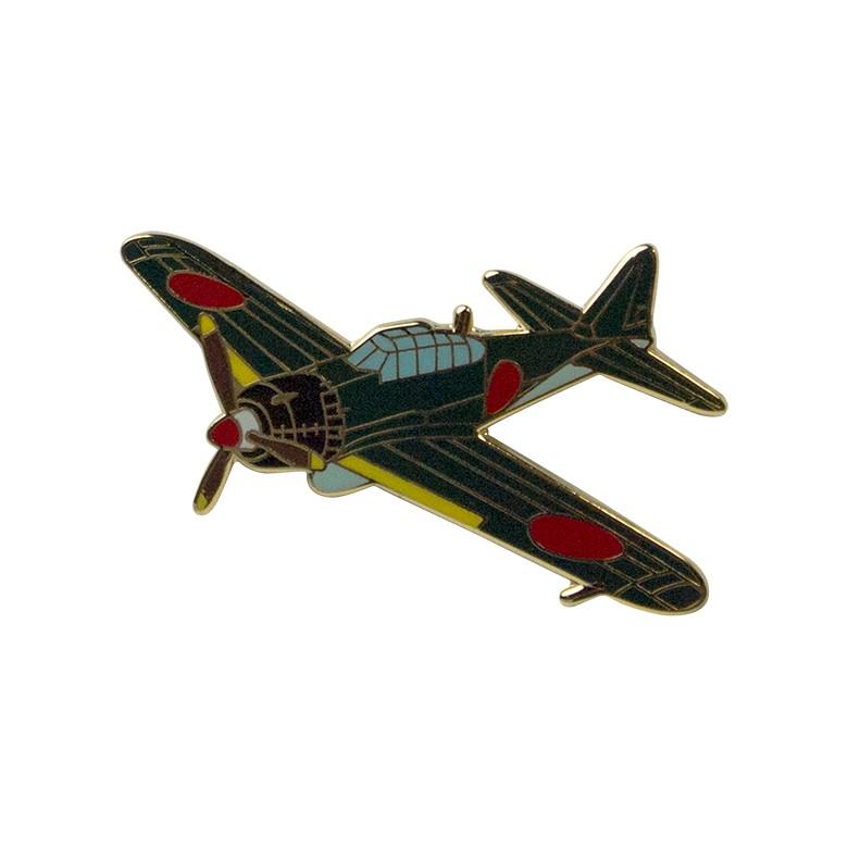 戦闘機 ピンバッジ 零式艦上戦闘機五二型 飛行機 グッズ おしゃれ