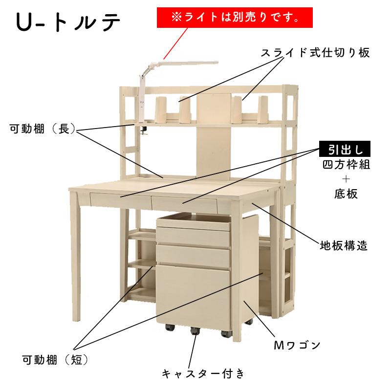 光製作所 学習机 2026 ヒカリサンデスク U-トルテ 3点セット デスク