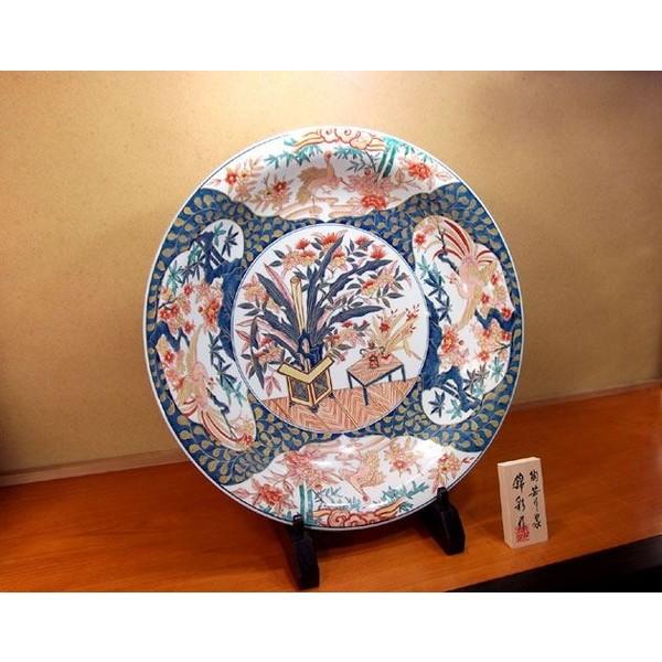 有田焼 古伊万里様式金彩花鳥絵飾り大皿｜陶芸作家 藤井錦彩 作