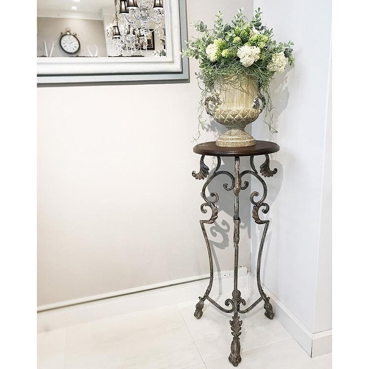 アイアンフラワースタンド 花台 サイドテーブル ロートアイアン FM-19