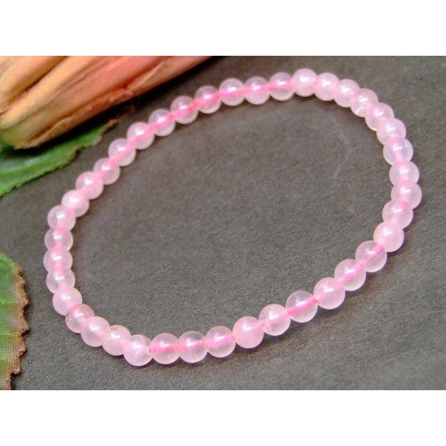 天然石 パワーストーン 57297 ローズクォーツ 紅水晶 4mm A