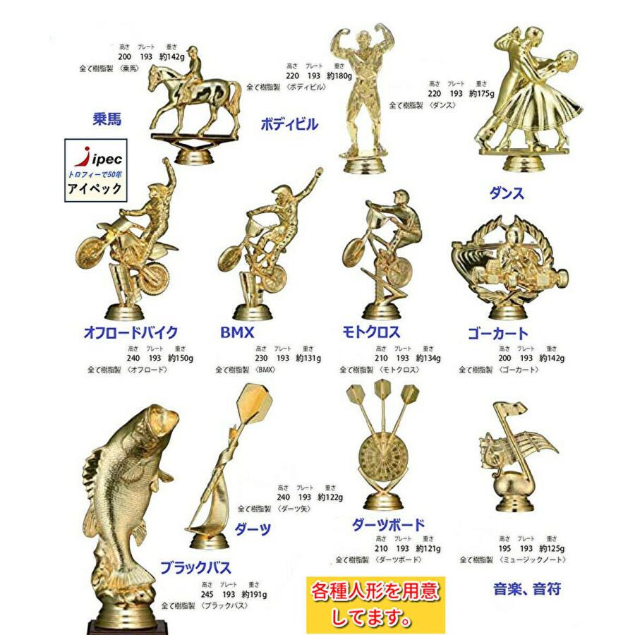 トロフィー 音符 釣り ブラックバス 音楽 WIN-3591 25cm〜20cm【文字代