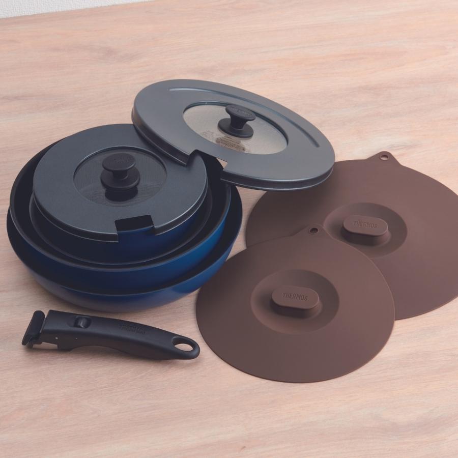 THERMOS（サーモス） ガス火専用 フライパン セット 9点 深型 KSC-9A