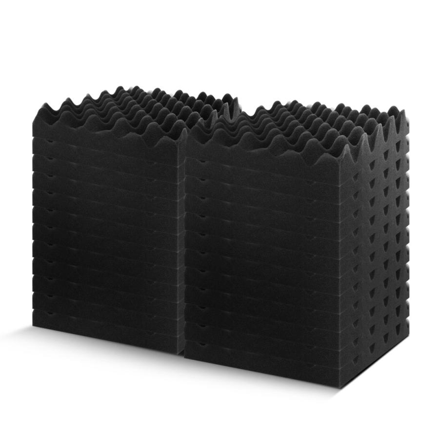 吸音材 防音シート 壁 波型 25*25*5cm 24枚 防音材 吸音シート 緩衝材