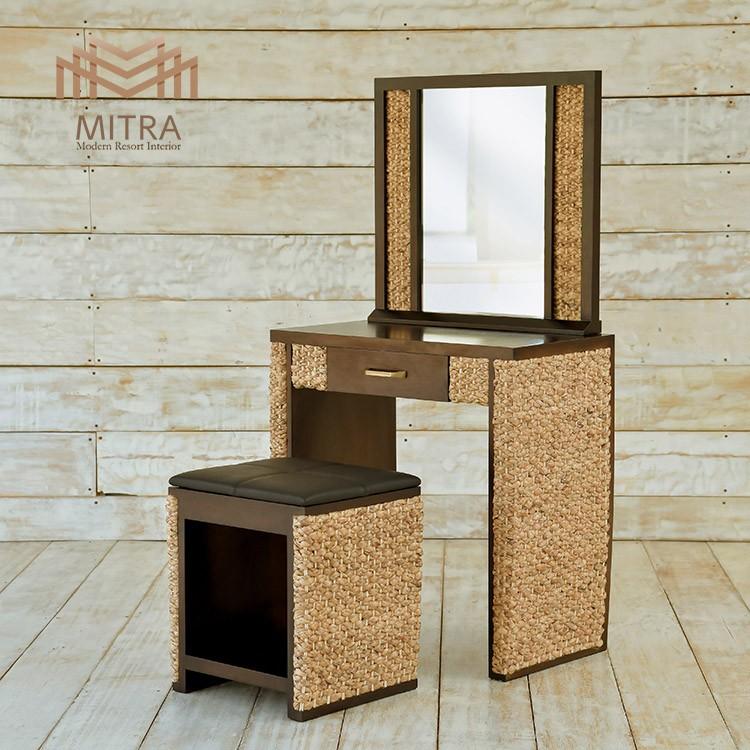 ウォーターヒヤシンス ドレッサーセット 3点セット 鏡台 アジアン家具