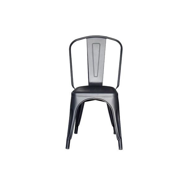 チェア スチールチェア カフェチェア 1234 マット ブラック : 大川家具