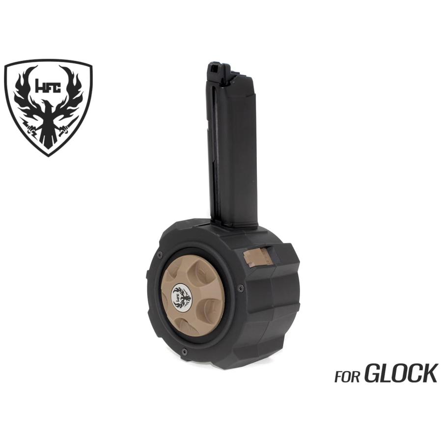 HFC-HD-001B HFC ガスドラムマガジン 145Rds GLOCK用 : MILITARY BASE