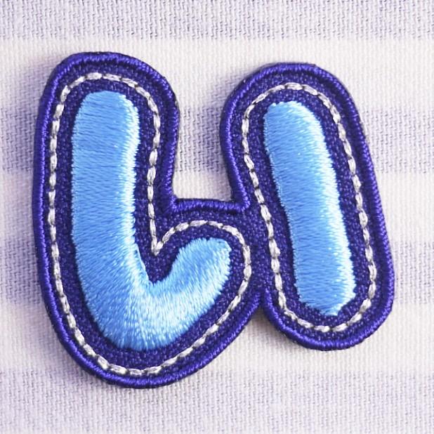 お名前ワッペン・ひらがな 一文字ずつ（2個セット〜） 3.5cm : 刺繍