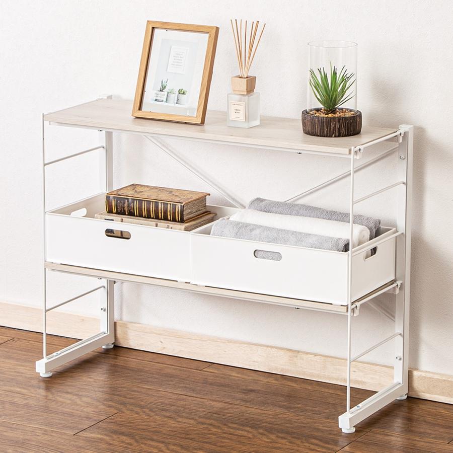 ニトリ（NITORI） ワイヤーシェルフ NP ロータイプ(幅80cm ホワイト