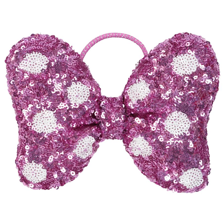 ディズニーリゾート限定】ミニーマウス リボン ヘアゴム スパンコール