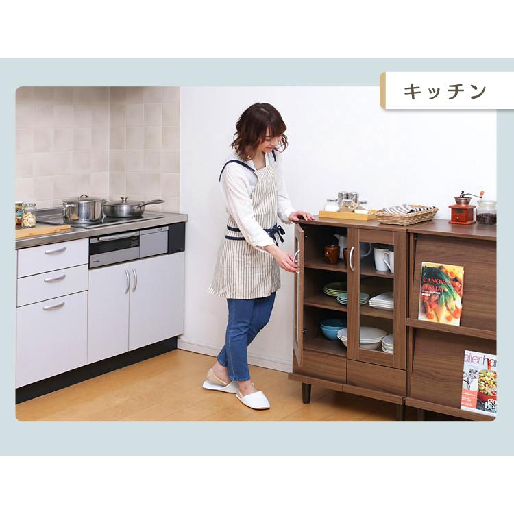 IRIS OHYAMA（アイリスオーヤマ） 食器棚 収納 おしゃれ 扉付き